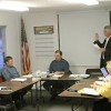 Photo by Gary DeVon Tim Whiteaker, the newest school director on the Oroville School Board was sworn in at the board’s Monday, Jan. 28 meeting. Whiteaker, who was sworn in by Superintendent Ernie Bartelson, works as an electrician and is in charge of ma