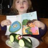 <html> <head> </head> <body> <div align="right"><i>Submitted photo</i> </div> <p> </p> <p>Kaylee Clough posing with her new book and her completed cucumber car. </p> </body></html>