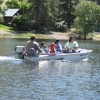 submitted by Jim Barker Although it was Kid’s Fishing Day, all ages were allowed to fish during the event. The church provided onshore games, food, poles and rides in boats to help the young angles hook the big ones.