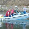 <p align="right"><em>Photo by Linda Baker </em></p><p>Captain Pat Sutton, Callie Krupkat and Kevin Krupkat fishing on Upper Conconully Lake in a youth bass tournament put on by the Bible Faith Family Church.</p>