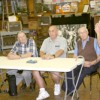 Photo by Gary DeVon Okanogan Borderlands Historical Society President Kay Sibley asked Ralph Patterson, Clayton Emry and Web Hallauer the question, “What was Main Street like when you first saw it?”