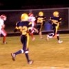Photo by Gary DeVon The Hornet’s Blaine Wagner returned a 55-yard interception against White Swan for one of Oroville’s only two touchdowns in a scary one-sided Halloween football game against the Cougars last Friday.