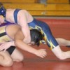 Oroville’s J.T. Miller wrestled Pateros’ Ulices Mota at 145 pounds and lost by pin with 1:03 left in second round.Photo by John Cleveland II