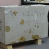 The original cornerstone of St. Martin's Hospital, sealed on Sept. 17, 1952. The construction crew at North Valley Hospital discovered the cornerstone in the wall of the lobby and within it they found a time capsule when they hit it with a jackhammer. Th