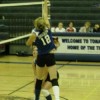 Tonasket freshman Devan Utt jumps up to hit the ball over the net during Tonasket’s home game against Cascade on Tuesday, Oct. 6. Tonasket lost in three sets of 25-17, 25-13 and 25-17. Also shown is junior Jessica Rhoads.Photo by Emily Hanson