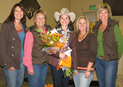 The Ayers family queens: In the middle is Taylor Ayers, the newly crowned 2010 Miss Tonasket Rodeo Queen. On Taylor's right is her cousin Stacy (Ayers) Bayless, the 1991 queen and her grandmother Barb Ayers, the 1965 queen. On Taylor's left are her cousin
