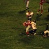 Tonasket junior linebacker Dustin Silverthorn takes down a Cascade running back as sophomore linebacker John Stedtfeld rushes to assist in the tackle during Tonasket’s away game against Cascade on Friday, Sept. 25.Photo by Emily Hanson
