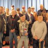 Many Tonasket veterans were present at the high school Veterans Day Assembly on Tuesday, Nov. 10. Shown here are Dale White, Tony Smith, Chuck Gavin, Karen Schimpf, Jack Lorz, Jim Pruitt, Ted Vasilieff, Wally Moore, Shirley Schaub, Bill Taylor, Lloyd Kenn