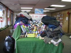 There was still room left in the bed of the truck at OK Chevrolet for food and coat donations the week before the drive finished. Until 5 p.m. on Thursday, Dec. 31 food donations could still be made to help the Tonasket Food Bank and coat donations can be