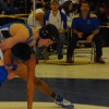 Tonasket junior Peter Williams working hard to avoid being pinned during his match in the 145 pound weight class at the Warden Invitational on Saturday, Jan. 9. Williams finished the tournament in second place. Photo by Janine McCormick