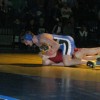 Tonasket junior Brandon Hudson rolling Lake Roosevelt senior Nathan Loch over for the pin during Tonasket’s home match against the Raiders on Thursday, Jan. 14. Photo by Emily Hanson