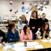 Oroville High School students (front, L-R) Abril Lopez, Jessica McAllister, Laurel Griffin, Serena Carper and (back row) Tiffany Roberts, Morgan Roloff and Austianna Quick in a web cam shot as they meet face-to-face over the internet with students in Jala