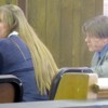 Tansy Fae Arwen Mathis and David Eugene Richards sit behind the defense table during their murder trial for the killing of Michelle Kitterman, a 25-year-old pregnant Oroville woman, at the end of February 2009. Photo by Emily Hanson