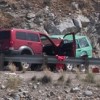 A Tonasket man died Wednesday when his green Jeep Cherokee collided with a red Dodge Nitro driven by an Oroville woman.Photo by Les Bowen
