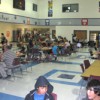 Around 138 adults and students enjoyed a barbecue dinner prepared by Tonasket School Board members Jerry Asmussen, Lloyd Caton and Tonasket School District Superintendent Paul Turner on Tuesday, Aug. 31 during the Welcome Back to School Barbecue. Photo by