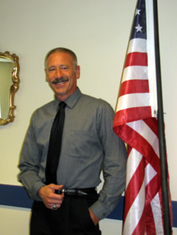 Okanogan County Sheriff Frank Rogers spoke at the Tonasket Chamber of Commerce meeting on Tuesday, Sept. 14, stating that he has nothing to hide. Photo by Emily Hanson