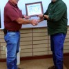 Rod Noel, Oroville’s Superintendent of Public Works, was awarded a plaque for his 25 years of service to the City of Oroville by Mayor Chuck Spieth. “We appreciate everything you do, your service is invaluable,” said Mayor Spieth in making the prese