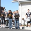 Part of the Tonasket High School drumline performing at the North Valley Hospital Grand Opening on Wednesday, Sept. 22 exhibited to the community what they’re supporting when they donate money to the Tonasket Music Boosters to send the drumline and the