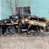 Not much remains of the fifth-wheel camper trailer in which Wayne Cumbo perished last Saturday in Oroville at his father’s property on the corner of Chesaw and Sawtells roads. Photo by Gary DeVon