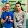 Sydney Thorndike and Phoebe Poynter took second and first place, respectively, in the Okanogan County Spelling Bee. They will go on to compete in the regional spelling bee in Wenatchee. OES photo