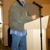 Tonasket’s Jim Morgan speaks to the Okanogan County Public Utility District’s commissioners during their board meeting on Tuesday, April 5. “We hire you to look out for us and I don’t feel you’re doing that,” Morgan said. Photo by Emily Hanson