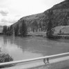 The muddy waters of the Similkameen River at the Nighthawk Bridge flowing toward Oroville. Photo by Gary DeVon