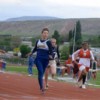 Oroville Hornet Emily Mills competes at the 2B District Championships held at Eastmont High School in East Wenatchee on Saturday, May 21. Mills and her fellow Hornets on the girls’ team took the District Championship. She was first in the 100, 200 and 4