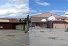 Before and after pictures of the Oroville Elementary School looking from the south end. The school received all new paint on it’s exterior.