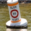 Buoys mark the channel where the No Wake Zone begins between Osoyoos Lake Veterans Memorial Park and Zosel Dam downstream. The slower speed helps to protect wildlife which are abundant in the area, as well as preventing shoreline erosion. Photos by Gary D