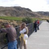 Those on the field trip last Sunday, Sept. 18 stop to take in the view of the Similkameen River on the refurbished steel girder bridge that is now part of the Similkameen Connector Trail. In addition to the river, those crossing the bridge can take in vie