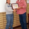 JoAnn Denney receives a plaque for her 20 years of service to the City of Oroville. Mayor Chuck Spieth made the presentation at the Tuesday, Oct. 4 meeting of the city council. Denney works at city hall and is the secretary and Chief Examiner for the Orov