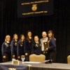 Tonasket's FFA team, competing at the national convention in Indianapolis, finished second in national competition in Parliamentary Procedure in a three-day event against 43 other state champion teams. The team includes (front row, l-r) KB Kochsmeier, Hal