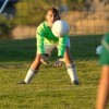 Tonasket goalkeeper Cayla Monroe positions herself for a save during the Tigers' shutout of Chelan.