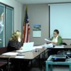 Student Rep. Katie Tietje being sworn in at the last Oroville School Board meeting. Photo by Gary DeVon