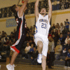 Photo by Brent Baker - Tonasket's Dillon Zemtseff drives to the basket during the Tigers' win on Tuesday, Dec. 20.