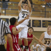 Photo by Brent Baker - The Hornets' Luke Kindred had two key baskets in overtime to help Oroville finish off its 26-point comeback victory over Omak on Wednesday, Dec. 21.