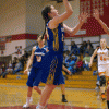 Photos by Brent Baker - Baylie Tyus goes up for two of her 17 points during Tonasket's overtime loss to Republic.