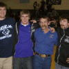 Photo by Brent Baker — The Tonasket Apple Pie Invitational could easily have gone by the moniker "Mitchell Invitational" as for the second straight year Tiger coach Dave Mitchell's sons brought their teams to the tourney. Patrick (left) is the head coac
