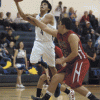 Photo by Brent Baker — Michael Orozco scored eight key fourth quarter points in the Tigers' victory over Omak, but his defense on the Pioneers' Country Pakootas was a big reason for Tonasket's victory.