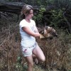 Lisa Lindsay capturing an ill red-tailed hawk.