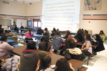 Parents of migrant/bilingual students gathered for a monthly meeting Wednesday, March 21, to allow them to communicate with district administrators and receive topical information useful in assisting their students in learning. This month's meeting addres