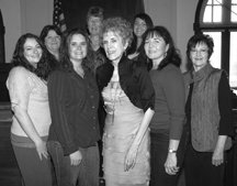 Jackie Bradley (center) with the crew of the Okanogan County Clerk's office at her retirement party.