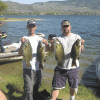 Photo by Charlene Helm / The team of Chris Corey and Jerrod Gibbons won first place with five bass weighing a total of 26.74 pounds. They also won big small mouth honors with a 6.25 pound fish.