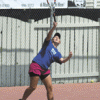 Brent Baker / staff photo - Tonasket's Cayla Monroe serves during district tournament on Saturday, May 19.