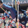 Brent Baker / staff photo — Oroville's Callie Barker made several clutch jumps to finish second in pole vault at the state 2B finals on Friday.