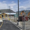 When approaching the new Nighthawk U.S. Port of Entry from Canada travelers first must pass through a Radiation Portal Monitor and then proceed to the primary booth. Photo by Gary DeVon