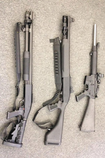 The Tonasket Police Department was the beneficiary of a donation by local gun shop owner Mike Murphy, who presented these rifles to the local cops at the June 13 City Council meeting.