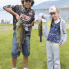 Jonathan Arnold and his Big Fish Award Big Smallmouth poses with MaKenna Reed.