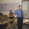 Todd Hill takes the oath of office for the Oroville School Board. Hill was selected to fill the spot vacated by Christina Rise, who resigned her position after moving from her region of the district into another from which she wasn't elected. Photo by Gar