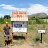 Brian Tanzman at the Similkameen Trailhead in Oroville. Tanzman is hiking the 1200 mile Pacific Northwest National Scenic Trail and Oroville is the halfway point. He spent a few days resting up at the Camaray Motel before continuing his journey up the Sim